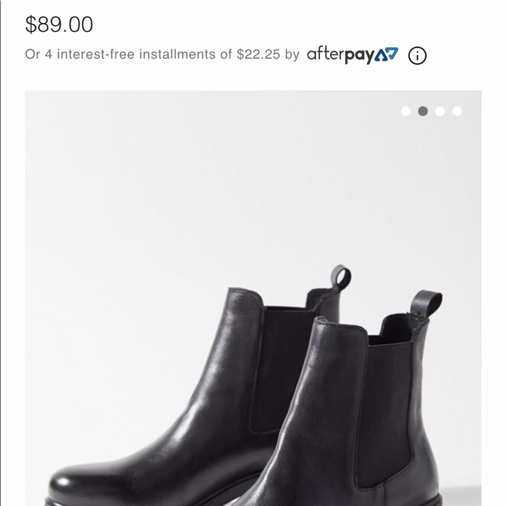 Urban Outfitters Black Chelsea Leather Boots